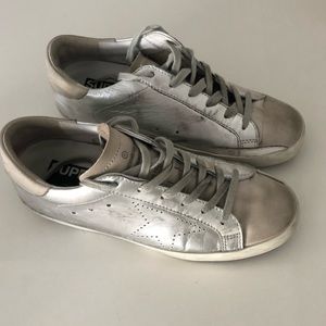 Golden Goose Deluxe Brand Silver Sneakers